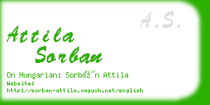 attila sorban business card